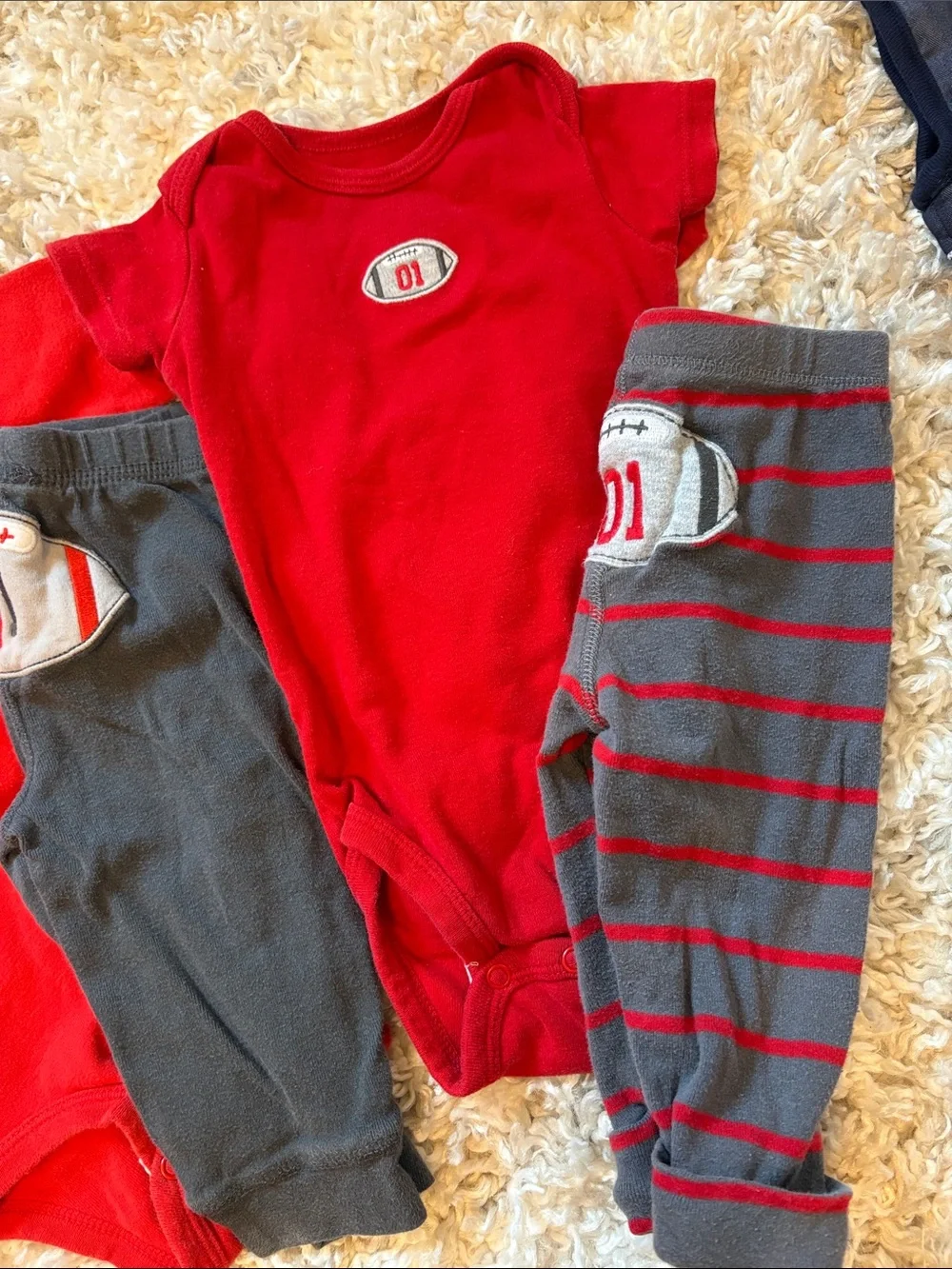 Carter's Red and Gray Baby Matching Set - 3pc